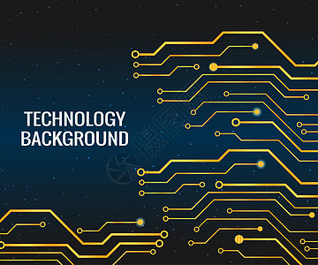 具有黄金概念的电路板技术设计 介质电子背景 插图元素矢量金子网络电子产品母板电路科学活力工程创造力芯片图片