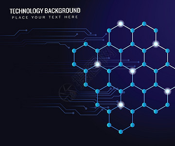 连接线和点用电路板的蓝色背景与线路板相连接贸易密码工程货币安全数据多边形六边形网络活力图片