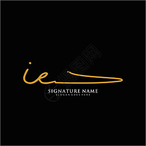 字母 IE 签名标签模板矢量奢华极简公司字体写作团队夫妻艺术主义者标识图片