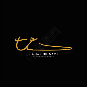 字母 TZ 签名标签模板矢量公司极简刻字身份奢华团体写作商业插图主义者图片