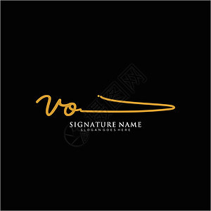 信封 VVO 签名徽标模版矢量公司极简刻字身份书法字体字母插图艺术团体背景图片