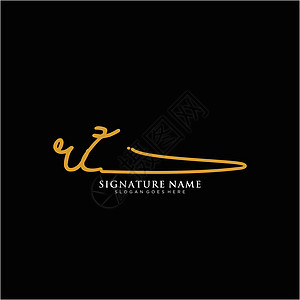 字母 RZ 签名标签模板矢量商业公司写作刻字艺术极简夫妻字体插图身份图片