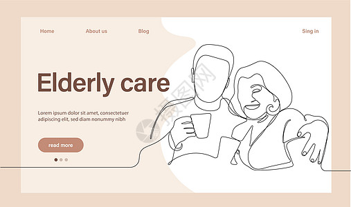 长者登陆方案页面模版药品绘画家庭会议女士老年视频讲话男人孤独图片