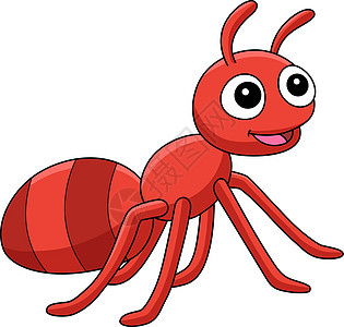 蚂蚁动物漫画彩色剪贴板说明背景图片