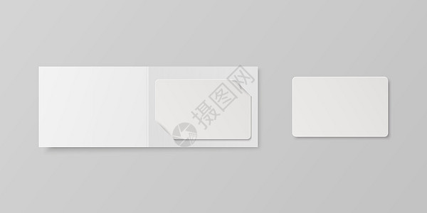 矢量 3d 逼真的白色客房 塑料酒店公寓钥匙卡 身份证 销售 信用卡 设计模板与纸质封面案例 样机钱包 品牌 顶视图银行服务资格图片