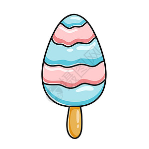 两色条纹冰淇淋加棍棒图片
