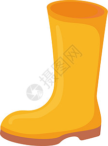 黄色橡皮靴或鞋 园艺的雨衣概念图片