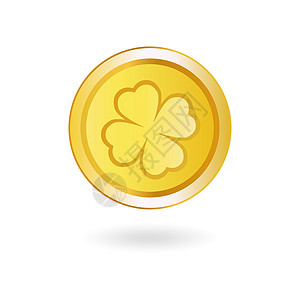 爱尔兰Shamrock的金币图片