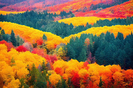 3D 说明 有选择性地集中 模糊 多彩的森林景观秋天Hd壁纸季节橙子天线植物木头树木树叶风景叶子荒野图片