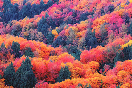 3D 说明 有选择性地集中 模糊 多彩的森林景观秋天Hd壁纸公园小路木头叶子荒野橙子环境天线落叶风景图片
