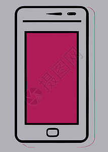 移动电话的插图屏幕工具触摸屏嘲笑商业电话小样白色细胞用户图片