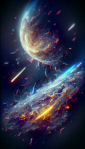 空间史诗现实银河系插图紫色蓝色艺术品星星黑色科学行星星系世界小说图片