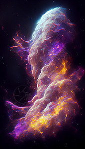 空间史诗现实银河系插图蓝色小说星系科学紫色艺术品墙纸世界行星黑色背景图片