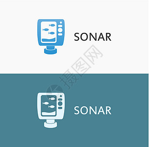 用于捕捞的声纳背景图片