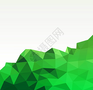 抽象矢量背景多边形岩石三角形空地插图马赛克高地绿色背景图片