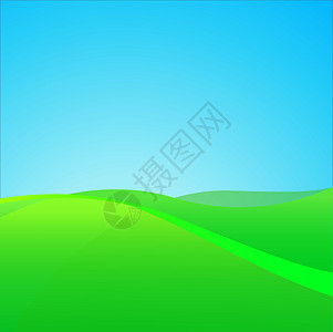 夏季绿地天空光束阳光场地蓝色太阳插图天气白色图片