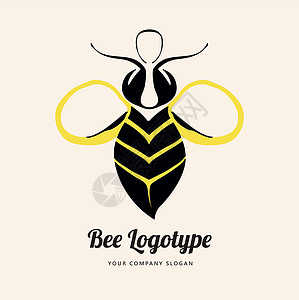 蜂蜜矢量蜜蜂标志设计矢量 虫蜜蜂设计插图商业蜂窝农场标签昆虫食物蜂巢动物艺术插画