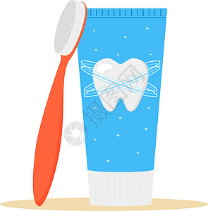 牙膏与牙膏隔绝于白底的牙刷打扫健康房子医生药品凝胶卡通片工具化妆品乐器图片