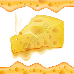 矢量现实的奶酪与熔化边缘 这种创造力将会在您的商业项目中带来成功 矢量插图图片