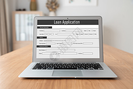 现代数字信息收集在线贷款申请表网上贷款申请表财产商务男人商业职场药片合同文档网络服务图片