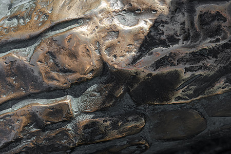 背景的青铜纹理 Grunge 金属背景近身风化黄铜金子框架盘子床单材料划痕拉丝图片