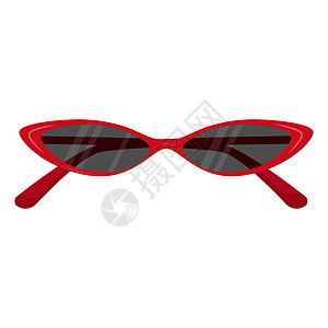 带太阳镜头的多彩时尚太阳镜 女性太阳镜框架眼镜玻璃光学插图阴影镜片潮人派对阳光图片
