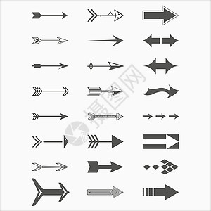箭头大黑设置图标 箭头图标 箭头矢量集合 箭 光标 现代简单的箭头 矢量图白色导航圆形指针界面草图红色网络插图老鼠图片