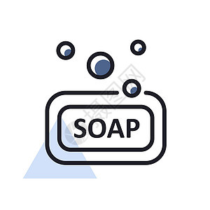 肥皂矢量图标 卫生标志化妆品浴室洗澡清洁度泡沫淋浴气泡厕所图片