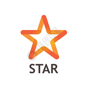 样式设计中的星标品牌几何学红色公司创造力插图橙子标识商业白色图片