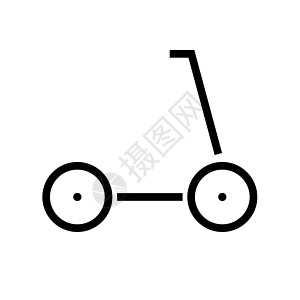 简单的脚踏车 电动摩托车 踢踏车 向量图片