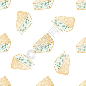 白色的蓝色干酪无缝结构图案图片