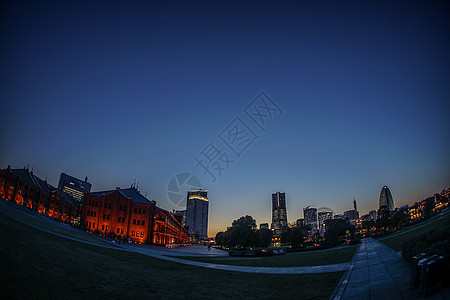 日落风景和横滨米那托米拉伊夜景旅游景点建筑群摩天轮港口宇宙建筑城市色素天空图片