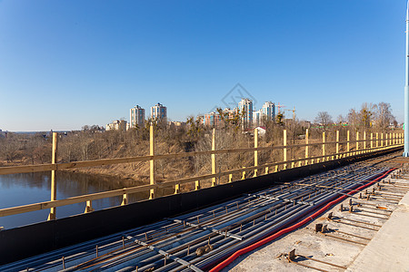 城市桥的修复腐蚀网格技术建筑学水泥金属电缆运输建筑框架图片