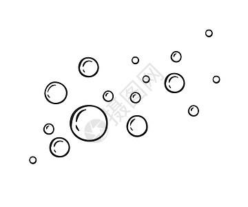 水矢量说明设计模板反射白色圆圈泡沫圆形涂鸦肥皂液体插图图片