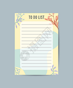 带有平面设计插图的待办清单计划 议程 日程安排 规划人员 笔记本等等模板图片