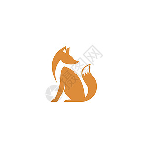 Fox 图标徽标设计插图荒野艺术橙子野生动物吉祥物狐狸红色尾巴动物图片