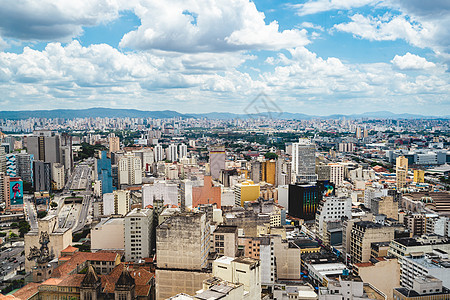 巴西圣保罗的天线城市中心拉丁世界办公室首都天际街道市中心全景图片
