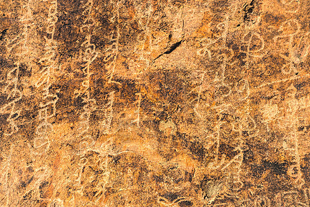 原古梵文 独特遗产遗址的岩石碑文(假定在古梵文中)图片