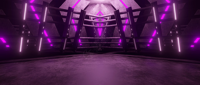 高科技现代外星时装舞蹈俱乐部露厅通道隧道走廊具体网路虚拟黑紫紫紫紫紫紫彩底色3D竞拍图片