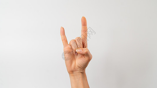 聋哑人的手语 短语 - 摇滚 摇滚背景图片