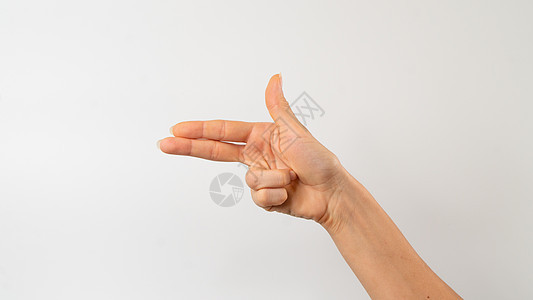 耳聋和哑哑人手语 英文字母c手指标志语言通讯聋哑人手势拳头图片
