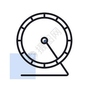 仓鼠轮向量孤立图标 动物标志图片