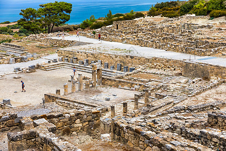 古城 Kameiros 位于希腊多德卡尼索斯群岛罗得岛上 古卡米罗斯 考古遗址 希腊罗得岛考古遗址古卡米罗斯建筑观光文明石头考古图片