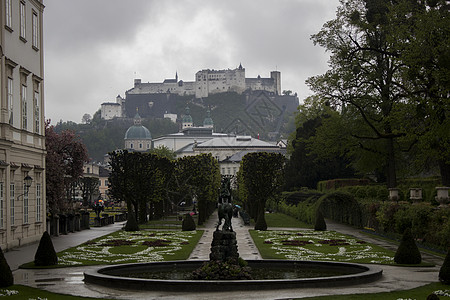 萨尔茨堡米拉贝尔宫和花园旅行旅游游客城堡雕像城市建筑学建筑树木绿色图片