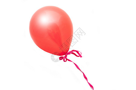 红色气球派对孩子们反射生日丝带白色图片