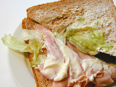 准备午餐三明治吃午饭图片