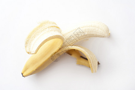 白色背景的切片香蕉背景图片