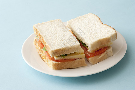 基本白面包三明治背景图片