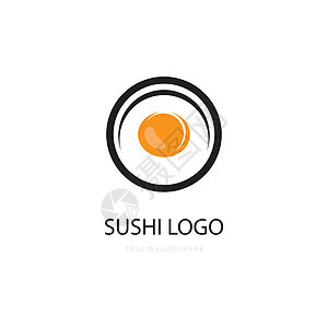 寿司无标志的免费矢量美食餐厅菜单筷子海苔海鲜鱼片食物黑色插图图片