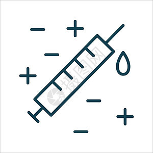 免疫注射和免疫线图标 单向符号日程治疗麻疹感染诊所肝炎细菌插图医生流感图片